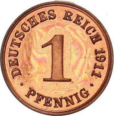 Avers 1 Pfennig 1911 A "Typ 1890-1916" - Münze Wert - Deutschland, Deutsches Kaiserreich