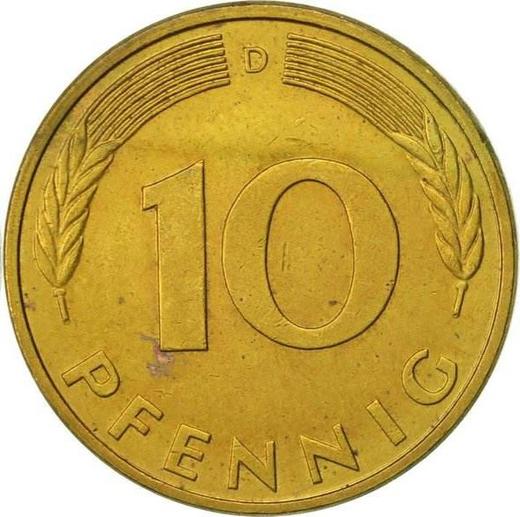 Anverso 10 Pfennige 1984 D - valor de la moneda  - Alemania, RFA