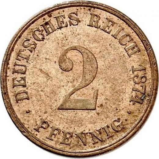Аверс монеты - 2 пфеннига 1874 года H "Тип 1873-1877" - цена  монеты - Германия, Германская Империя