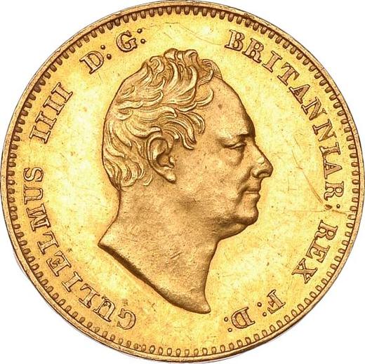 Аверс монеты - Пробные 4 пенса (1 Грот) 1836 года Золото Гладкий гурт - цена золотой монеты - Великобритания, Вильгельм IV