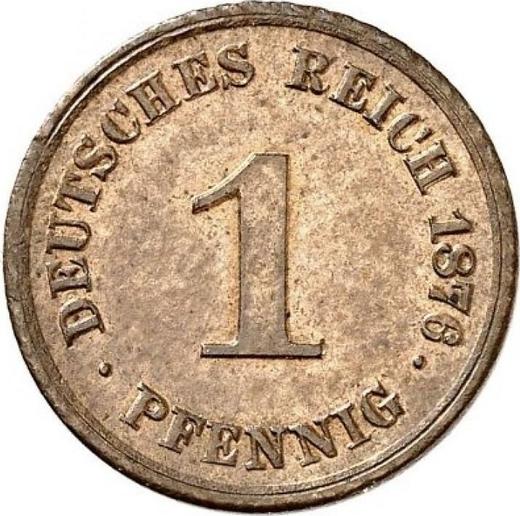 Аверс монеты - 1 пфенниг 1876 года H "Тип 1873-1889" - цена  монеты - Германия, Германская Империя