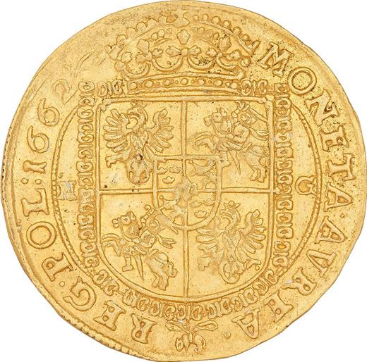 Реверс монеты - 2 дуката 1662 года NG "Тип 1661-1662" - цена золотой монеты - Польша, Ян II Казимир