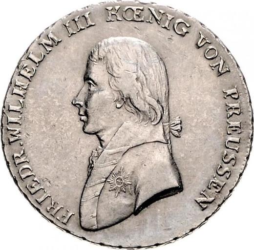 Awers monety - Talar 1801 A - cena srebrnej monety - Prusy, Fryderyk Wilhelm III