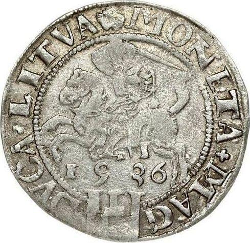 Аверс монеты - 1 грош 1536 года I "Литва" - цена серебряной монеты - Польша, Сигизмунд I Старый