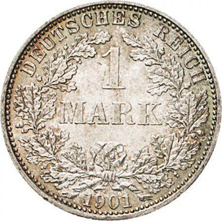 Anverso 1 marco 1901 A "Tipo 1891-1916" - valor de la moneda de plata - Alemania, Imperio alemán