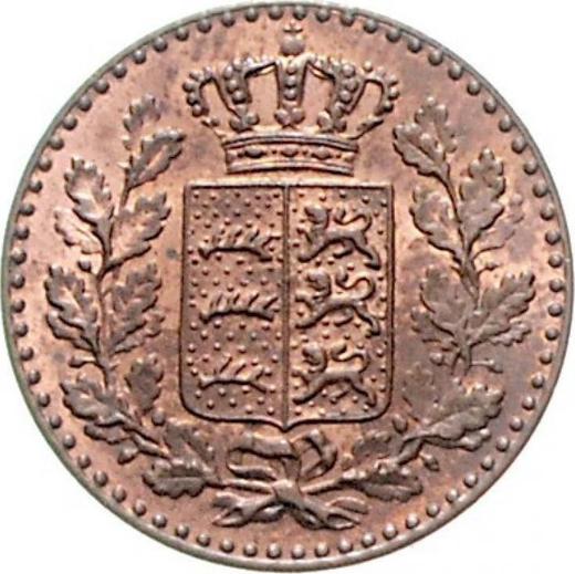 Аверс монеты - 1/2 крейцера 1864 года "Тип 1858-1864" - цена  монеты - Вюртемберг, Вильгельм I