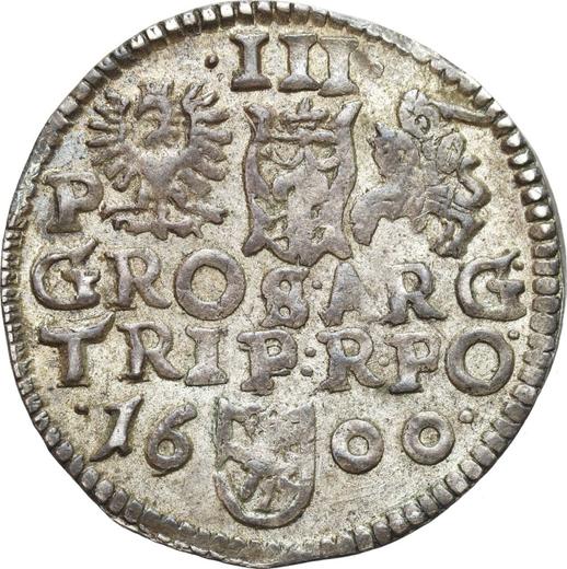 Реверс монеты - Трояк (3 гроша) 1600 года P "Познаньский монетный двор" - цена серебряной монеты - Польша, Сигизмунд III Ваза