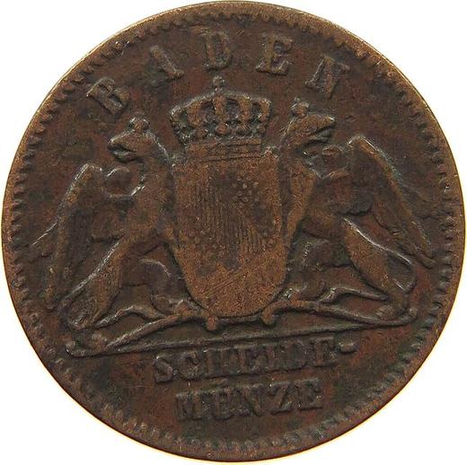 Anverso Medio kreuzer 1860 - valor de la moneda  - Baden, Federico I