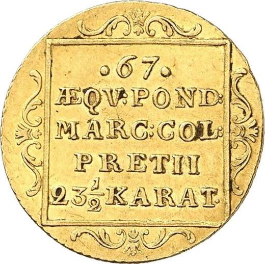Реверс монеты - Дукат 1824 года - цена  монеты - Гамбург, Вольный город