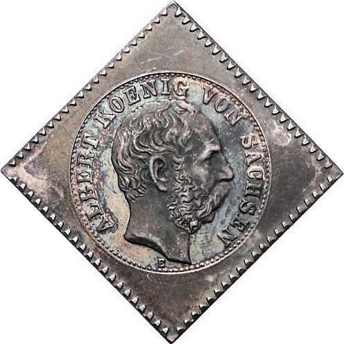Anverso 10 marcos 1874 E "Sajonia" Klippe - valor de la moneda de plata - Alemania, Imperio alemán