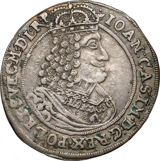 Аверс монеты - Орт (18 грошей) 1651 года HDL "Торунь" - цена серебряной монеты - Польша, Ян II Казимир