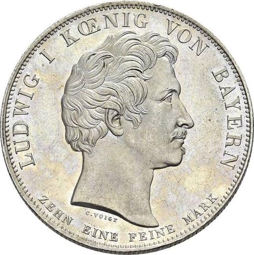 Anverso Tálero 1825 "Coronación de Luis I" - valor de la moneda de plata - Baviera, Luis I de Baviera