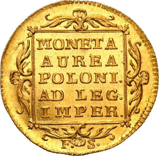Reverso Ducado 1766 FS "Figura del rey" - valor de la moneda de oro - Polonia, Estanislao II Poniatowski