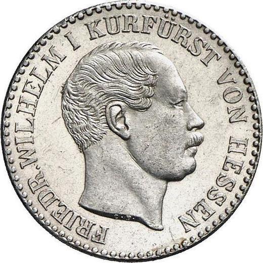 Аверс монеты - 2 1/2 серебряных гроша 1852 года C.P. - цена серебряной монеты - Гессен-Кассель, Фридрих Вильгельм I