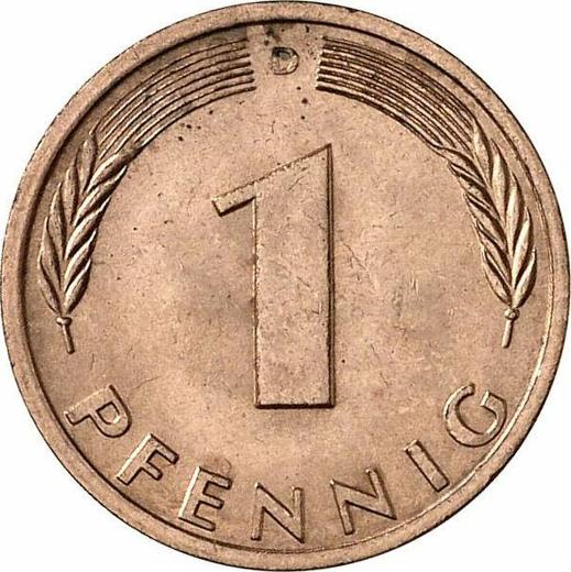 Anverso 1 Pfennig 1982 D - valor de la moneda  - Alemania, RFA
