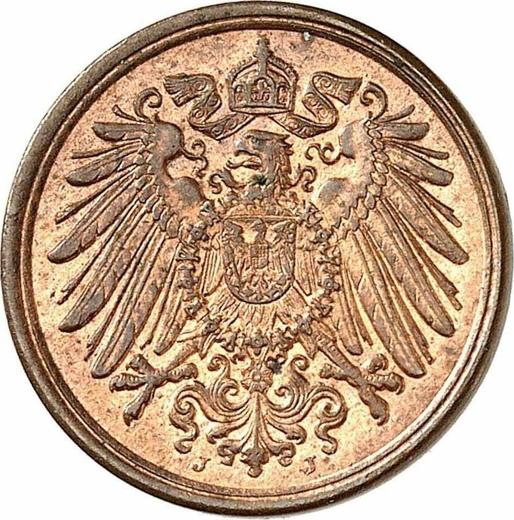 Reverso 1 Pfennig 1892 J "Tipo 1890-1916" - valor de la moneda  - Alemania, Imperio alemán