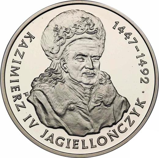 Reverso 200000 eslotis 1993 MW ET "Casimiro IV Jagellón" Retrato busto - valor de la moneda de plata - Polonia, República moderna