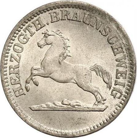 Аверс монеты - Грош 1859 года - цена серебряной монеты - Брауншвейг-Вольфенбюттель, Вильгельм