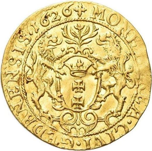 Реверс монеты - Дукат 1626 года "Гданьск" - цена золотой монеты - Польша, Сигизмунд III Ваза
