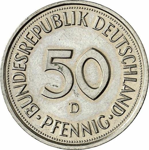 Аверс монеты - 50 пфеннигов 1985 года D - цена  монеты - Германия, ФРГ