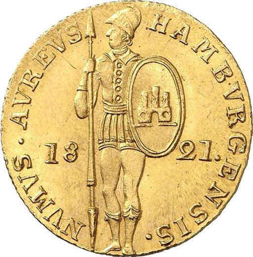 Аверс монеты - Дукат 1821 года - цена  монеты - Гамбург, Вольный город