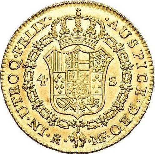 Revers 4 Escudos 1791 M MF - Goldmünze Wert - Spanien, Karl IV