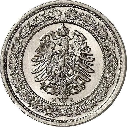 Rewers monety - 20 fenigów 1888 E "Typ 1887-1888" - cena  monety - Niemcy, Cesarstwo Niemieckie