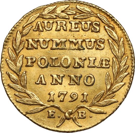 Reverso Ducado 1791 EB "Tipo 1779-1795" - valor de la moneda de oro - Polonia, Estanislao II Poniatowski