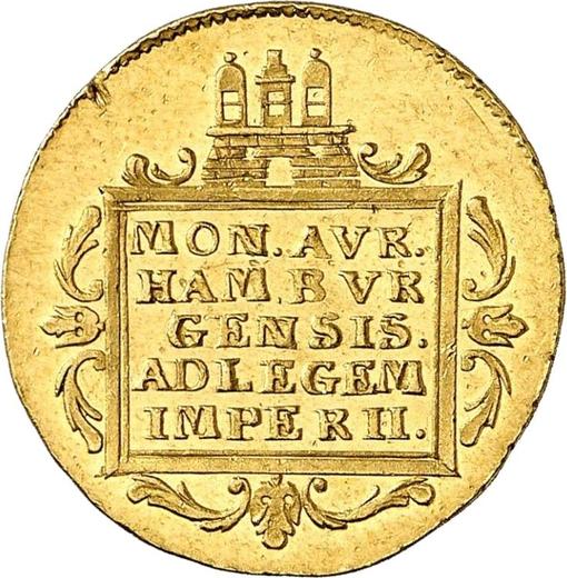Реверс монеты - Дукат 1806 года - цена  монеты - Гамбург, Вольный город