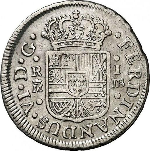 Аверс монеты - 1 реал 1757 года M JB - цена серебряной монеты - Испания, Фердинанд VI