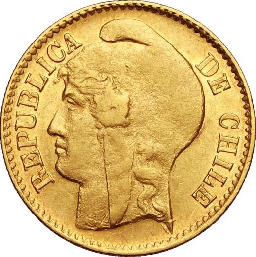 Rewers monety - 5 peso 1895 So - cena złotej monety - Chile, Republika (Po denominacji)