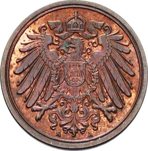 Reverso 1 Pfennig 1892 A "Tipo 1890-1916" - valor de la moneda  - Alemania, Imperio alemán