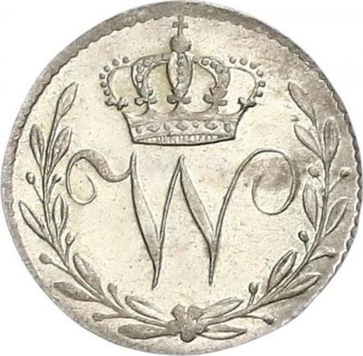 Аверс монеты - 3 крейцера 1818 года - цена серебряной монеты - Вюртемберг, Вильгельм I