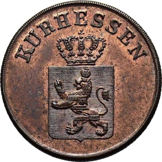 Anverso Heller 1842 - valor de la moneda  - Hesse-Cassel, Guillermo II de Hesse-Kassel 