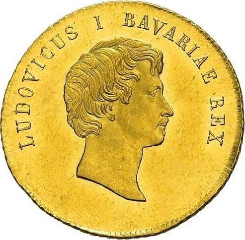Awers monety - Dukat 1830 - cena złotej monety - Bawaria, Ludwik I
