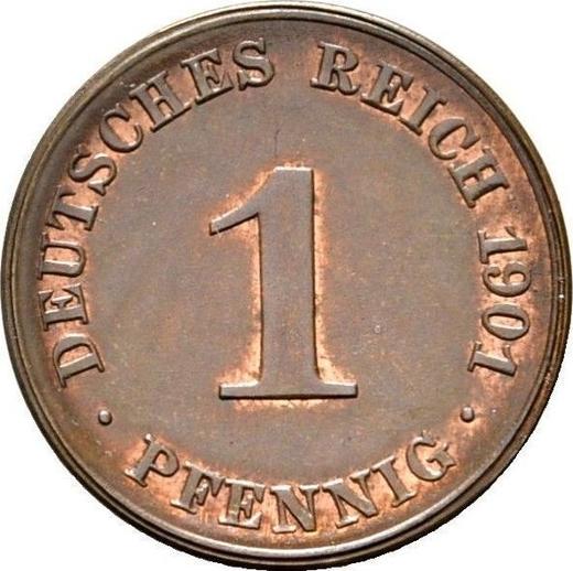 Аверс монеты - 1 пфенниг 1901 года A "Тип 1890-1916" - цена  монеты - Германия, Германская Империя
