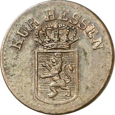 Аверс монеты - 1/4 крейцера 1827 года - цена  монеты - Гессен-Кассель, Вильгельм II
