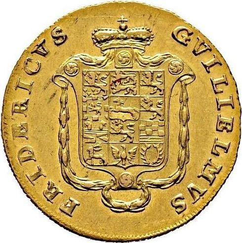 Anverso 10 táleros 1814 MC - valor de la moneda de oro - Brunswick-Wolfenbüttel, Federico Guillermo