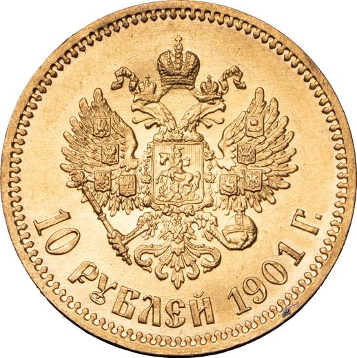 Reverse 10 Roubles 1901 (ФЗ) - Gold Coin Value - Russia, Nicholas II