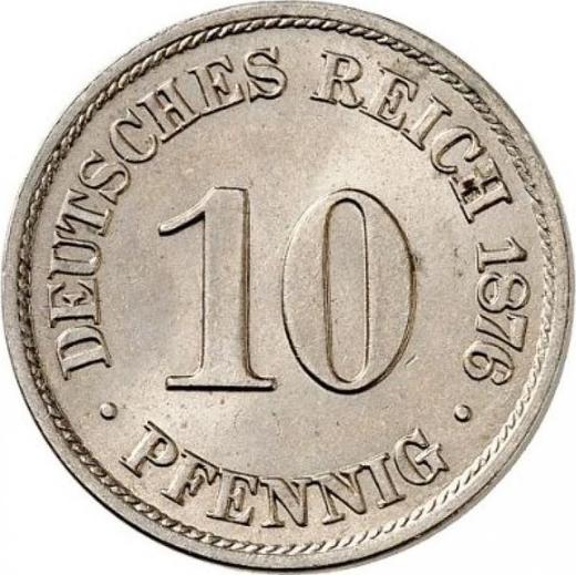 Аверс монеты - 10 пфеннигов 1876 года B "Тип 1873-1889" - цена  монеты - Германия, Германская Империя