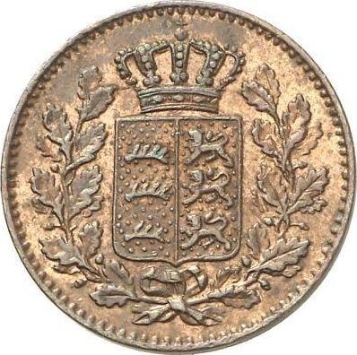 Аверс монеты - 1/2 крейцера 1858 года "Тип 1858-1864" - цена  монеты - Вюртемберг, Вильгельм I