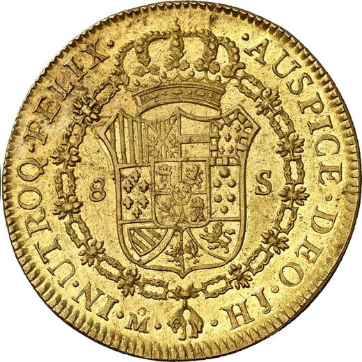 Реверс монеты - 8 эскудо 1809 года Mo HJ - цена золотой монеты - Мексика, Фердинанд VII