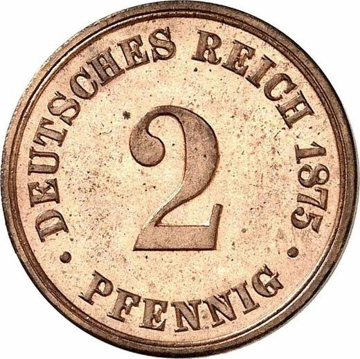 Anverso 2 Pfennige 1875 B "Tipo 1873-1877" - valor de la moneda  - Alemania, Imperio alemán
