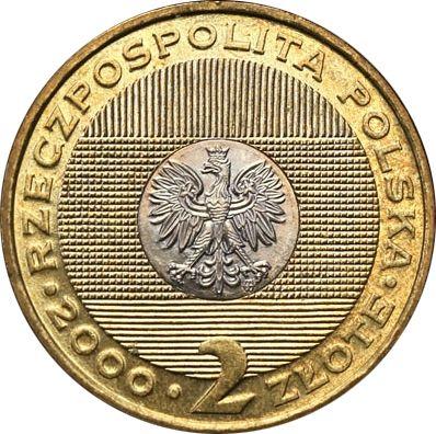 Anverso 2 eslotis 2000 "Milenio" - valor de la moneda  - Polonia, República moderna