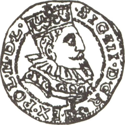 Аверс монеты - Шестак (6 грошей) 1599 года F "Тип 1595-1603" - цена серебряной монеты - Польша, Сигизмунд III Ваза