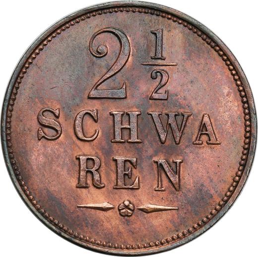 Реверс монеты - 2 1/2 шварена 1866 года - цена  монеты - Бремен, Вольный ганзейский город
