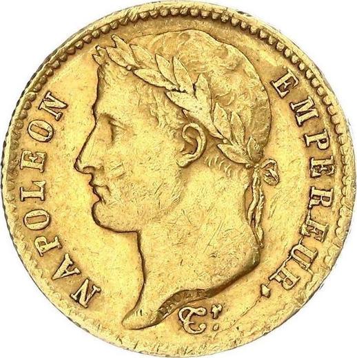 Awers monety - 20 franków 1812 W "Typ 1809-1815" Lille - cena złotej monety - Francja, Napoleon I