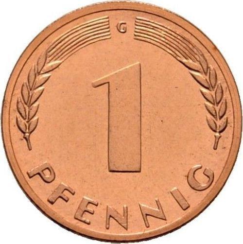 Аверс монеты - 1 пфенниг 1948 года G "Bank deutscher Länder" - цена  монеты - Германия, ФРГ