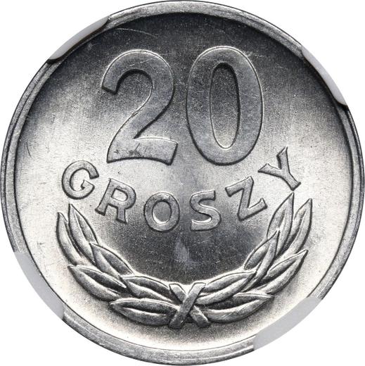Reverso 20 groszy 1973 - valor de la moneda  - Polonia, República Popular
