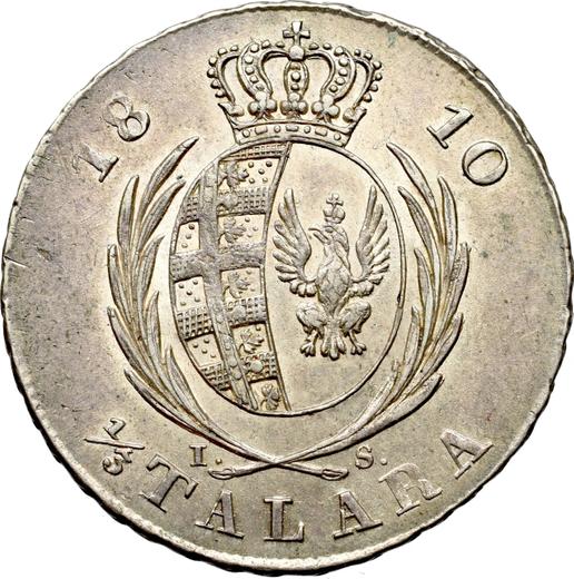 Reverse 1/3 Thaler 1810 IS - Silver Coin Value - Poland, Duchy of Warsaw